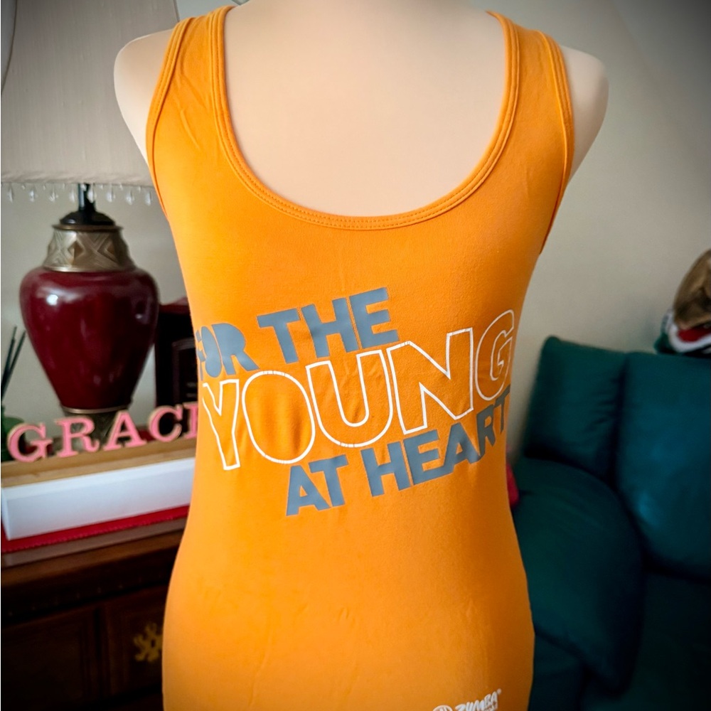 Zumba Gold®️ Instructor Fitness Orange Tank Top - Picture 2 of 2